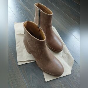 New Roots Women Zip Booties Tribe Leather Size 7
